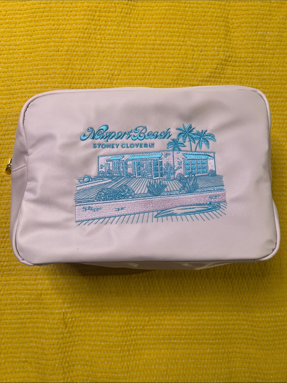 Newport Beach Stoney Clover Lane Embroidered Large Pouch